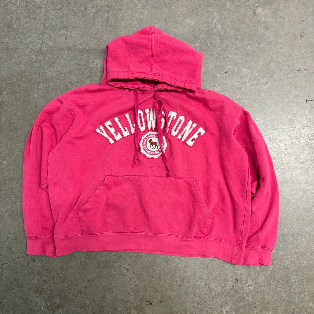 Yellowstone National Park Hoodie Pink Souvenir Sweatshirt Large Womens‎